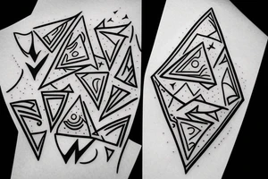 I am, leo, fire, triangle tattoo idea