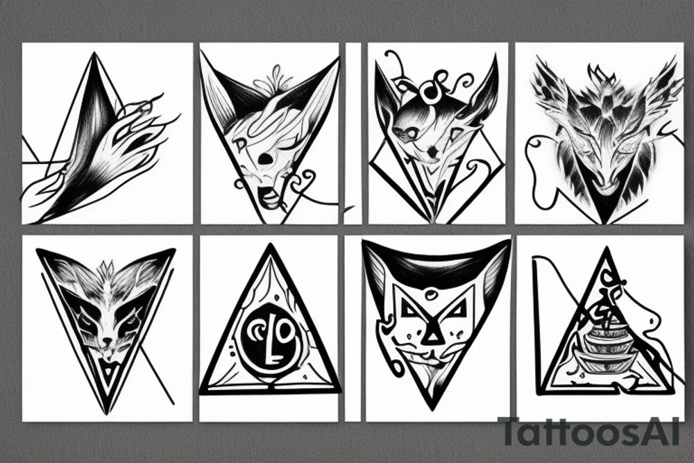 I am, leo, fire, triangle tattoo idea