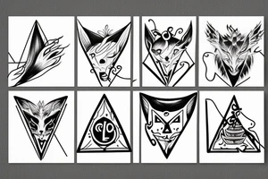 I am, leo, fire, triangle tattoo idea