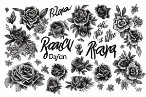 on the name "Rayna" tattoo idea