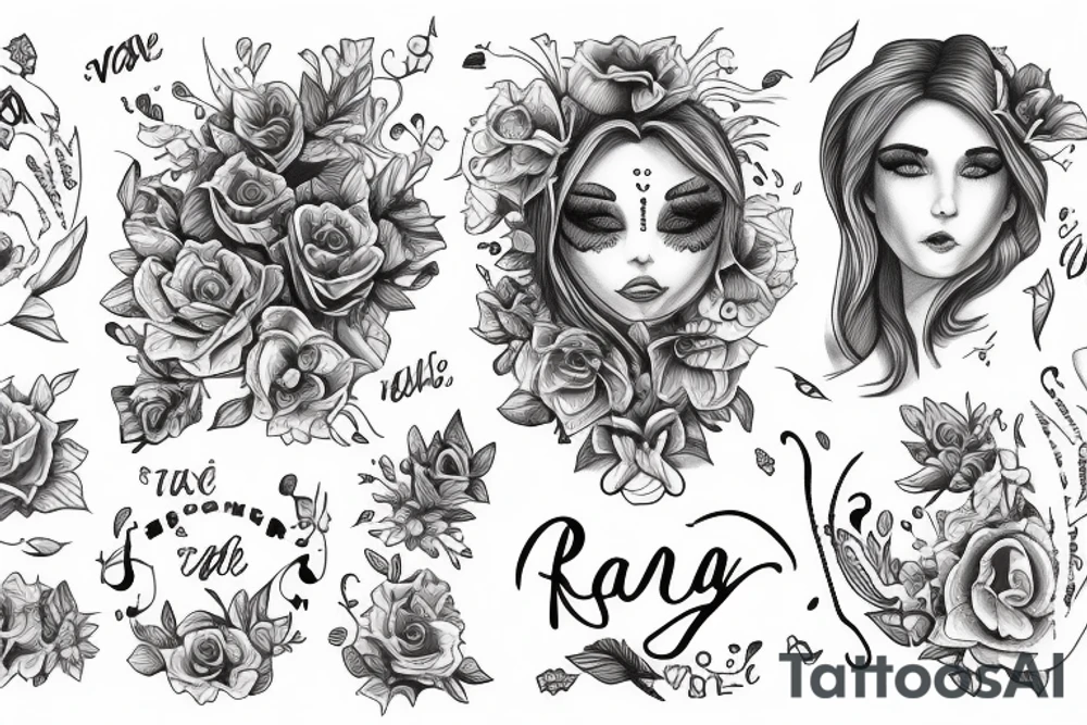 on the text "Rayna" tattoo idea