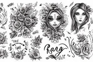 on the text "Rayna" tattoo idea