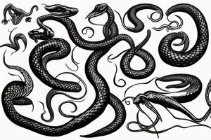 greek mythology snake venomous tattoo idea