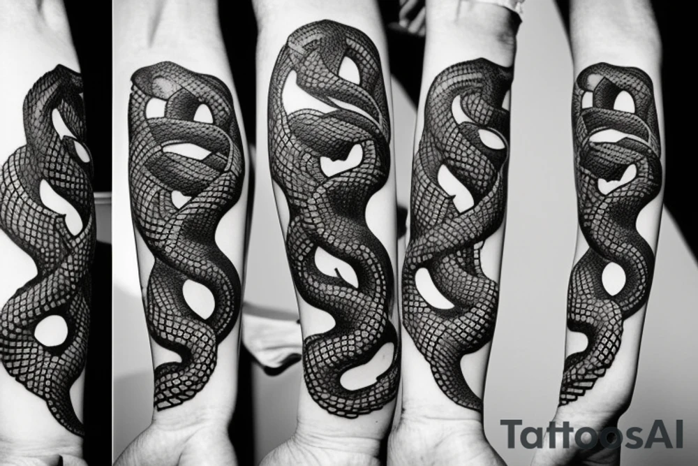 greek mythology snake venomous tattoo idea