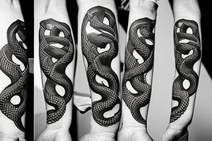 greek mythology snake venomous tattoo idea