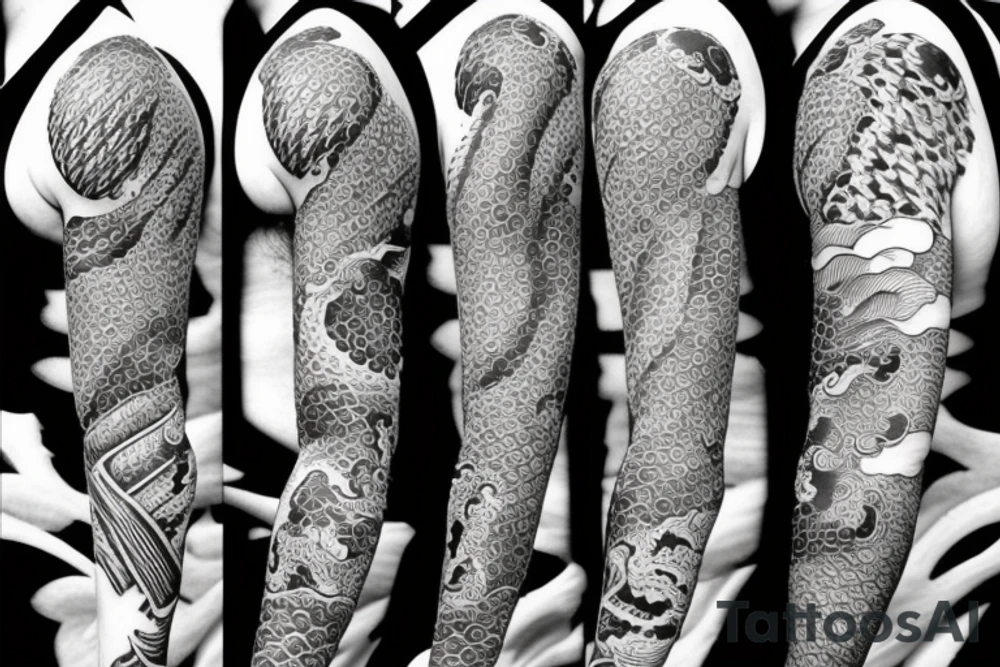 irezumi dragon sleeve tattoo idea