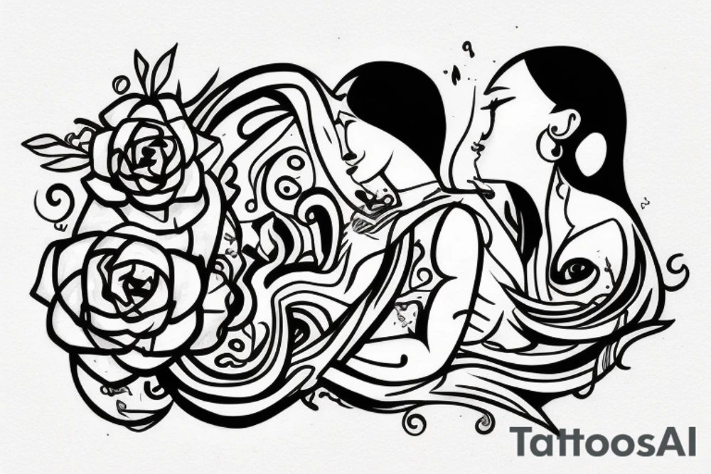 longing puzzle piece yin and yan tattoo idea