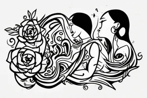 longing puzzle piece yin and yan tattoo idea