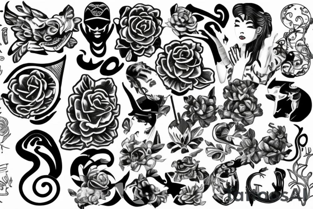 longing puzzle piece yin and yan tattoo idea