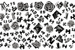 longing puzzle piece tattoo idea