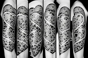 missing puzzle piece heart yin and yan tattoo idea