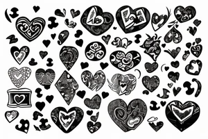 missing puzzle piece heart yin and yan tattoo idea