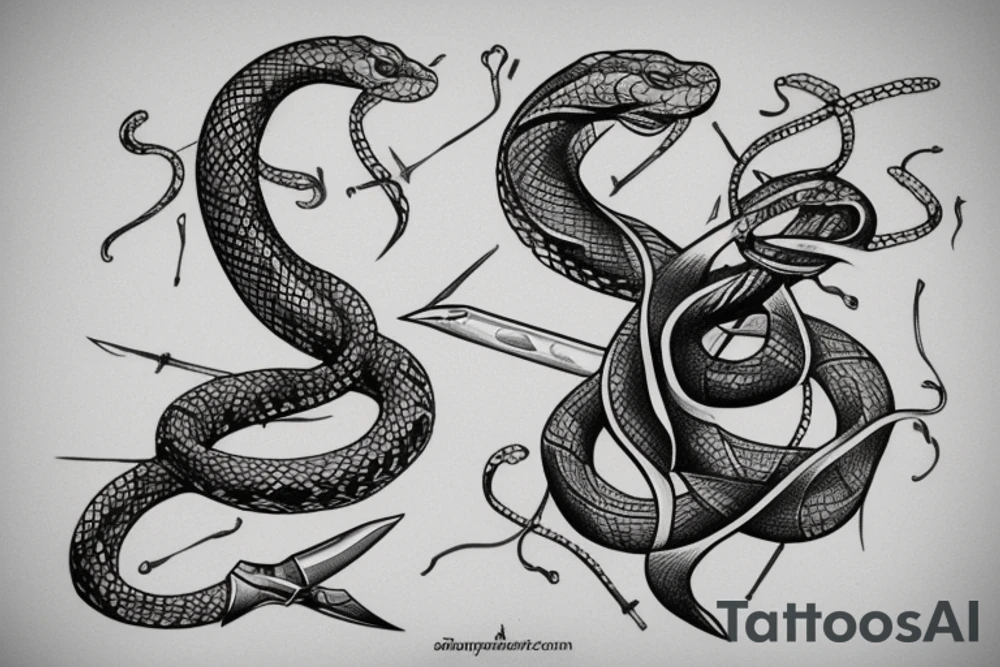 snake
dagger tattoo idea