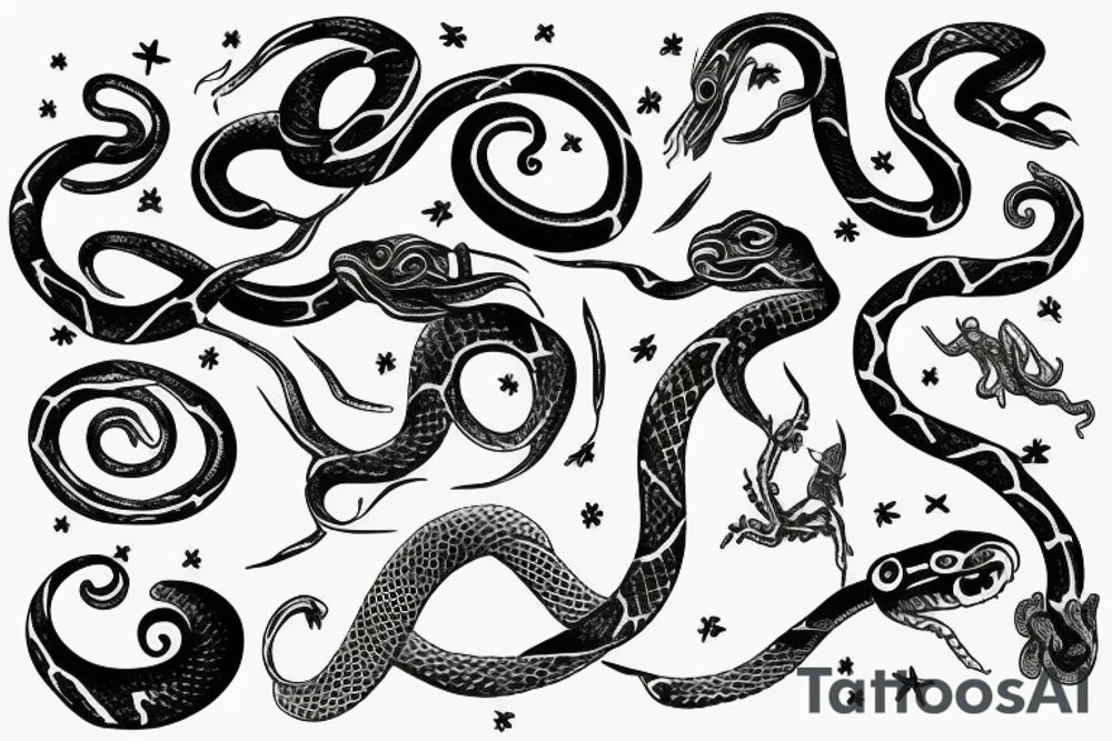 snake
constellation tattoo idea