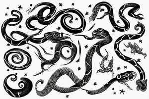 snake
constellation tattoo idea