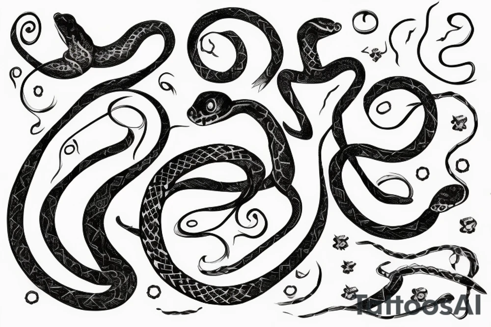snake
constellation tattoo idea