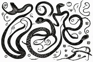 snake
constellation tattoo idea