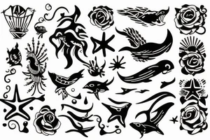 Sea freedom tattoo idea