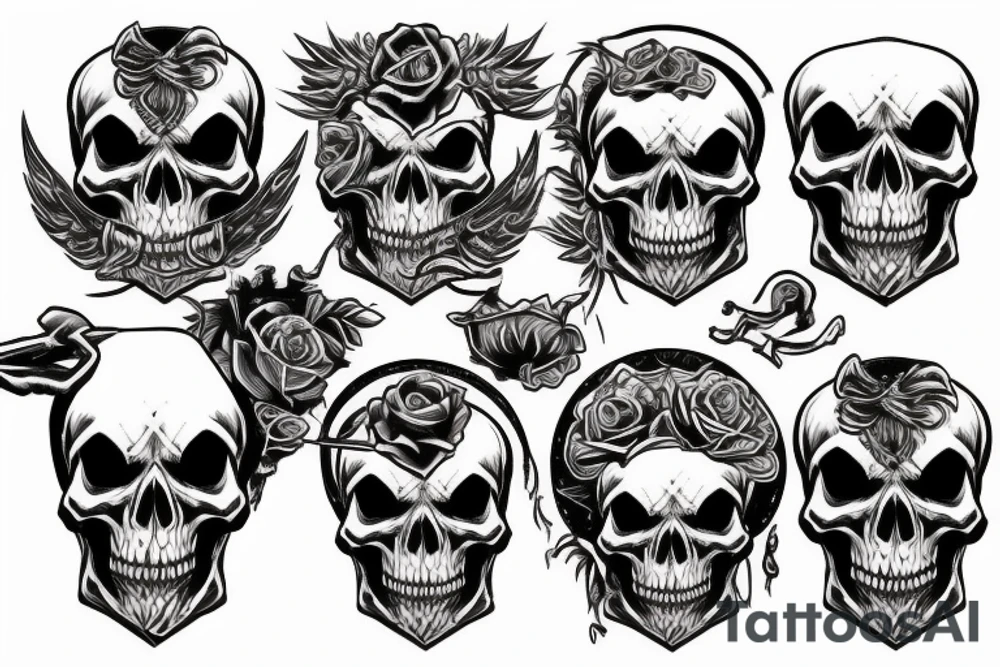 a skull riding a motorcycle tattoo idea
