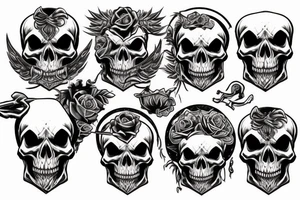 a skull riding a motorcycle tattoo idea