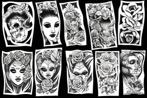 on arm over elbow tattoo idea