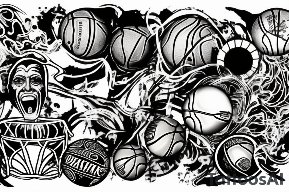 Basketball semi pro tattoo idea