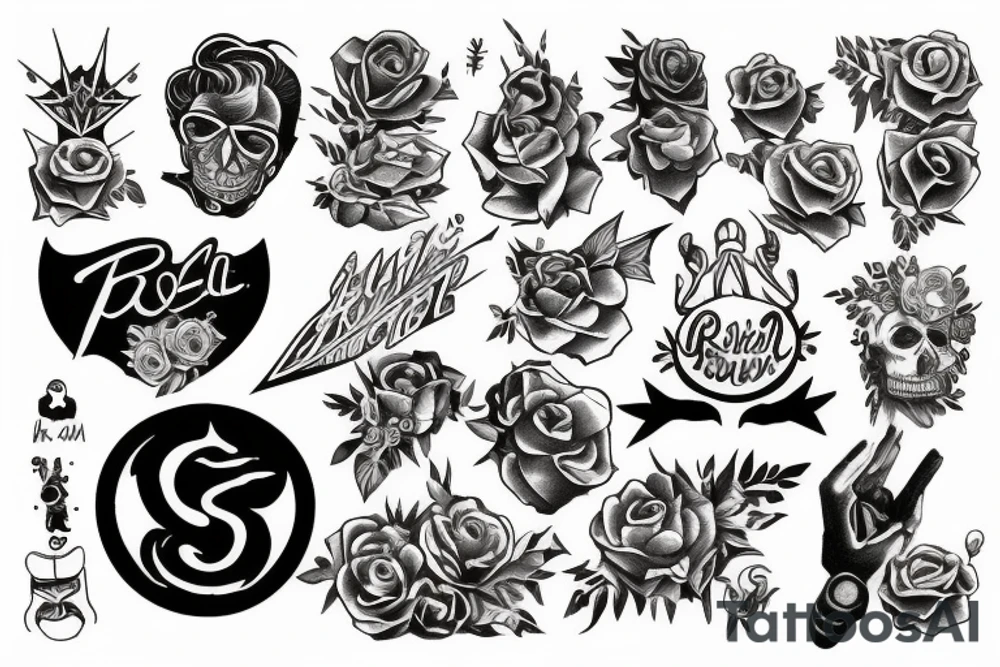 rock n roll tattoo idea