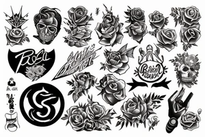 rock n roll tattoo idea