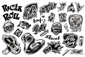 rock n roll tattoo idea