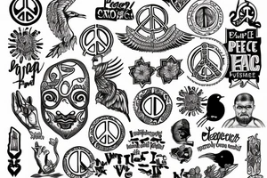 peace, strength and wisdom tattoo idea