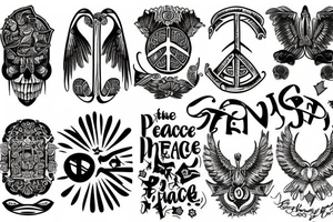 peace, strength and wisdom tattoo idea