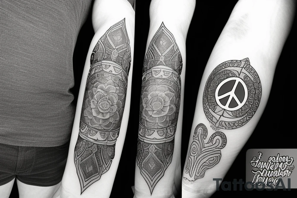 peace and strength and wisdom combined in one tattoo idea peace and strength and wisdom combined in one tattoo idea