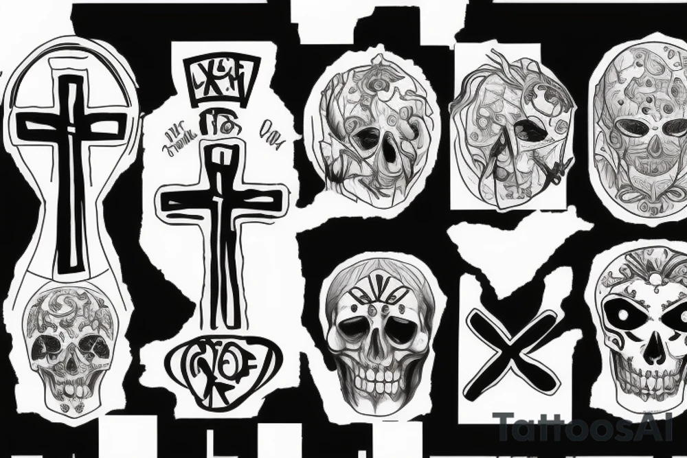 Cross and the knee tattoo idea