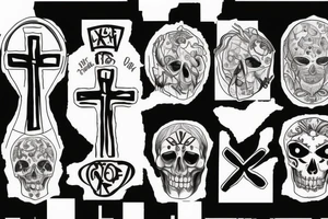 Cross and the knee tattoo idea