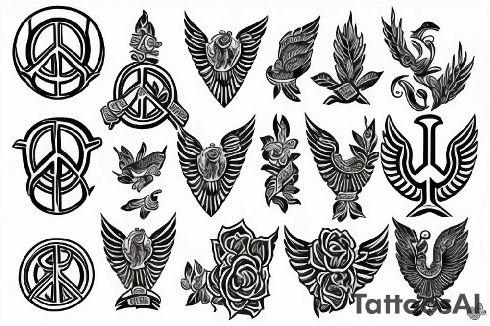 peace and strength and wisdom combined in one tattoo idea peace and strength and wisdom combined in one tattoo idea