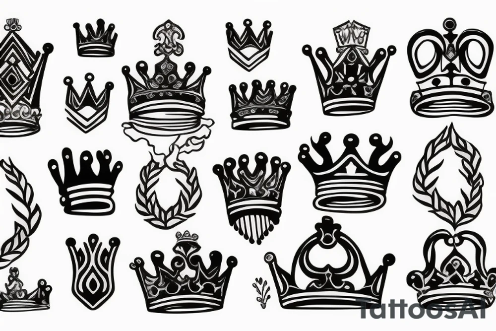 Thy strength befits a crown tattoo idea