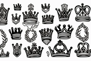 Thy strength befits a crown tattoo idea