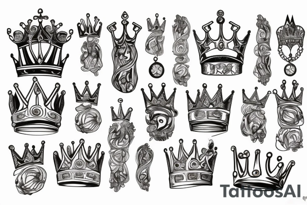Thy strength befits a crown tattoo idea