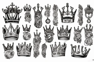 Thy strength befits a crown tattoo idea