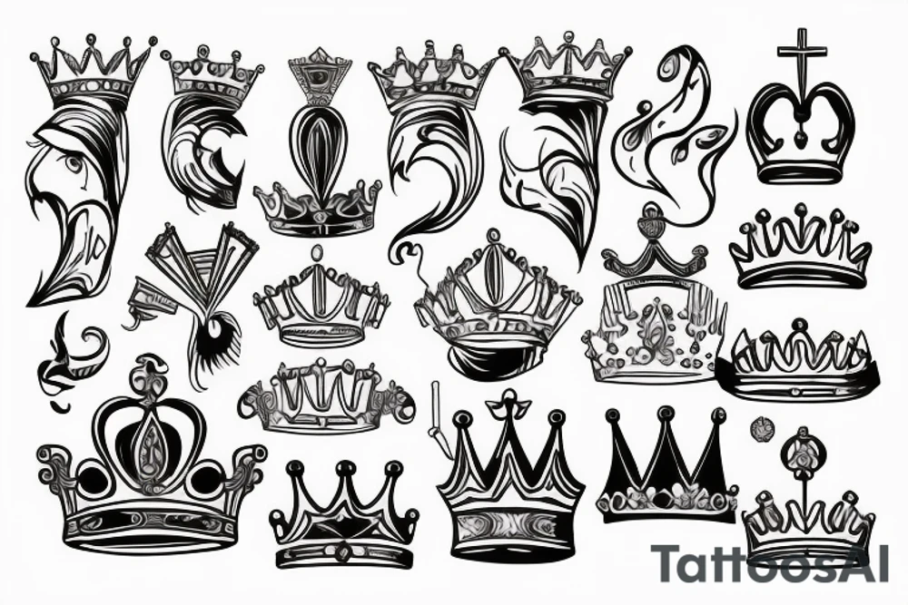 Thy strength befits a crown tattoo idea