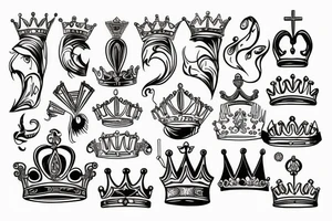 Thy strength befits a crown tattoo idea