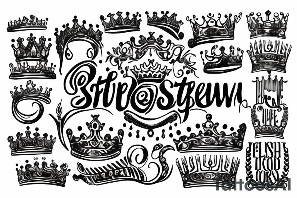 Thy strength befits a crown tattoo idea