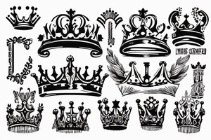 Thy strength befits a crown tattoo idea
