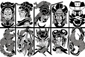 samurai traditional tattoo idea