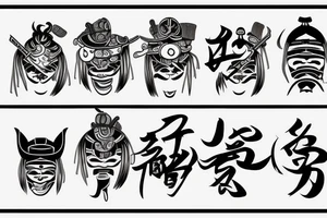 samurai traditional water Japanese tattoo idea