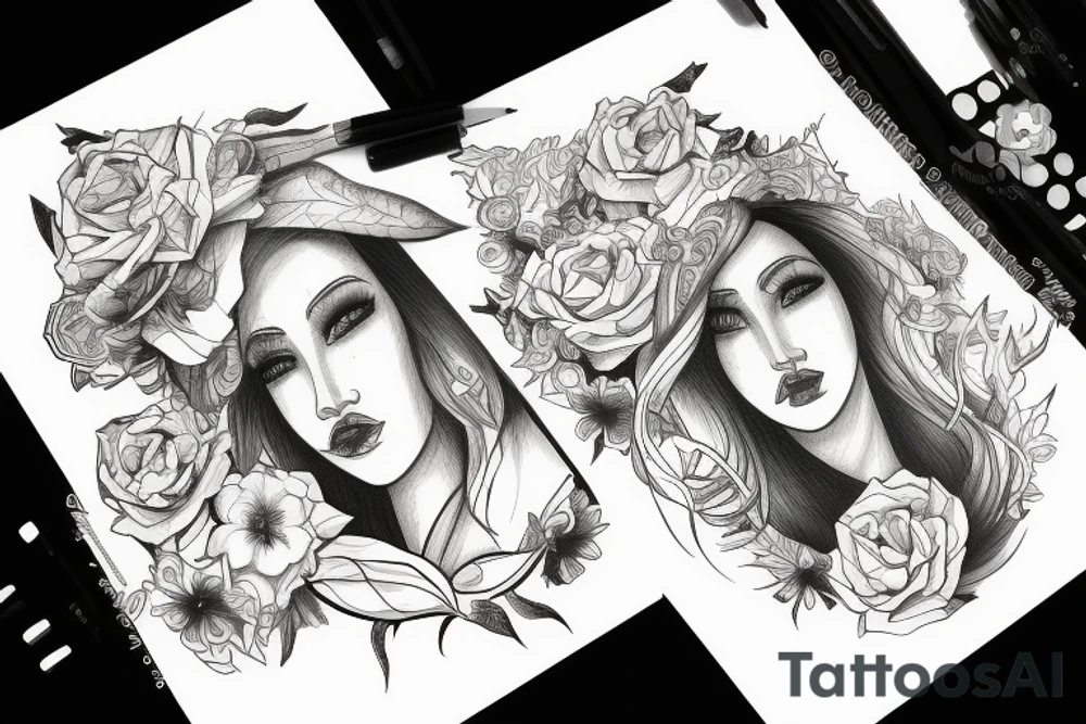 face of someone tattoo idea