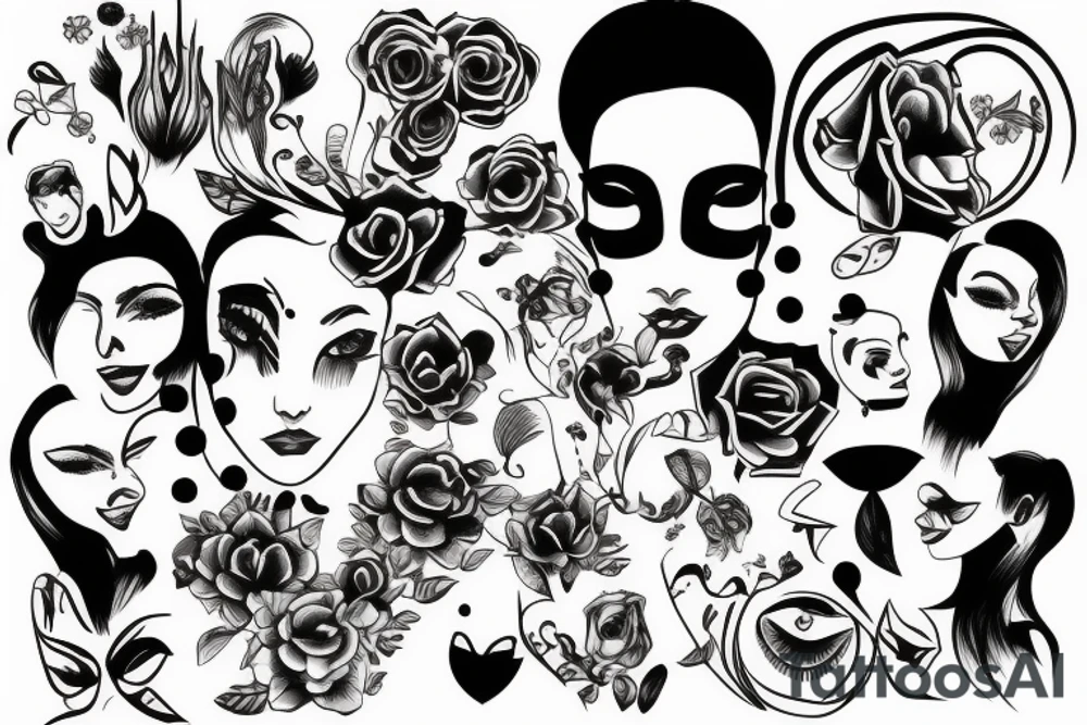 face of someone tattoo idea