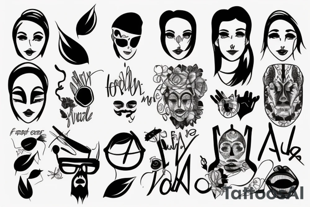 face of someone tattoo idea