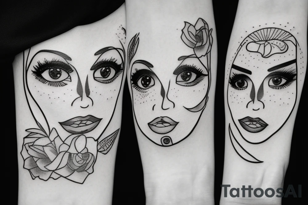 face of someone tattoo idea