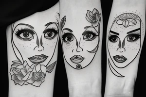 face of someone tattoo idea